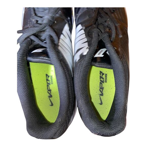 NIKE Vapor Shark Men's Cleats Size 9 Black White Swoosh Football Baseball - Picture 4 of 6